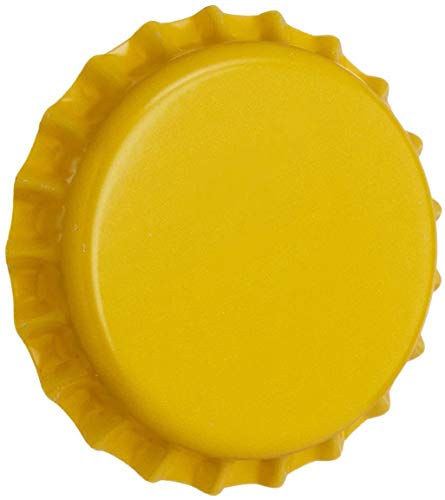 FastRack - Oxygen Absorbing Beer Bottle Caps 26mm Yellow US Standard size Pry off Crown Caps for Homebrew PVC Free Caps 144 Count - color: Yellow-high quality edition