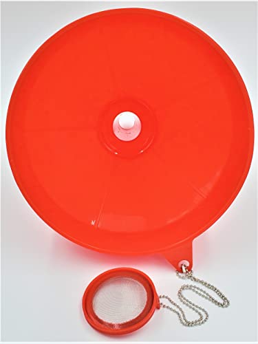 8" Plastic Brewing Cooking Oil Funnel with Attached Screen Reusable Mesh Filter Strainer