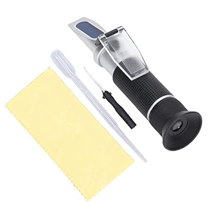 Refractometer for Beer and Wine Brewing Portable Sugar Refractometer with ATC, Brix Measurement Tool for Homebrewing, Winemaking, and Fermentation