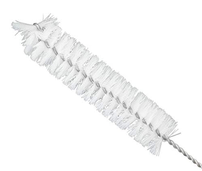 EISCO 12PK Bristle Cleaning Brushes with Fan-Shaped Ends, 9" - Twisted Stainless Steel Wire Handle - Ideal for 0.6" - 0.8" Diameter Tubes, Bottles, Flasks, Cylinders, Jars, Vases, Cups