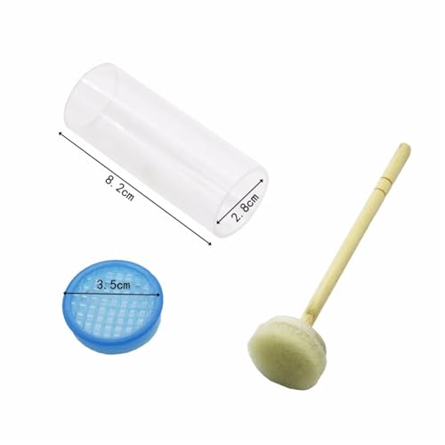 10Pc Queen Bee Marker Bottle Beekeeping Feeding Wooden Stick Sponge Catcher Identification Tool | Light Grey - color: Light Grey