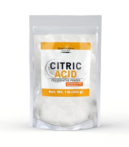 Unpretentious Citric Acid Baker, 1lb, Non-GMO, No Additives, Clear Resealable Bag - size: 1 Pound (Pack of 1)