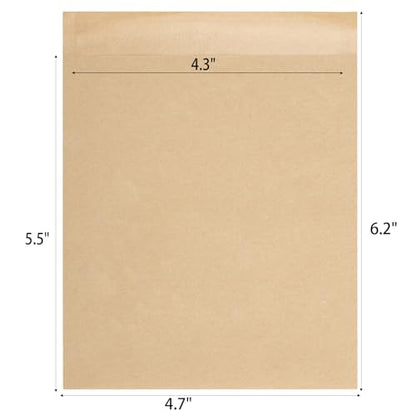 200 Pcs Kraft Paper Cookies Bags - Unbleached Small Paper Bakery Bags for Treats, Baked Snacks, Pastry, Bread (4.7x6.3 Inch) - size: 4.7x6.3 inch-200pcs