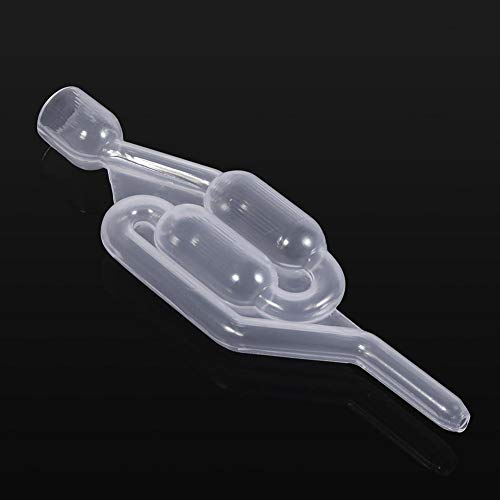 S Shape Twin Bubble Airlock, Transparent One Way Exhaust Valve for Automatic Fermentation in Wine Beer Making PPC Material 6.7 Inch