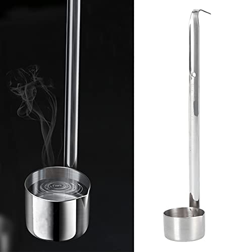 Wine Measuring Spoon, Stainless Steel Wine Ladle with Hanging Hole and Tail Hook, Smooth Pouring Spout Design for Kitchen, Oil, Vinegar and Soy Sauce (304 extract 50ML)