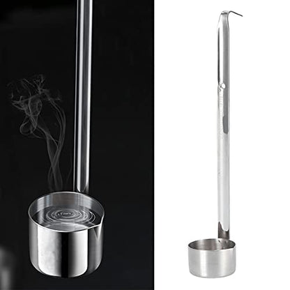 Wine Measuring Spoon, Stainless Steel Wine Ladle with Hanging Hole and Tail Hook, Smooth Pouring Spout Design for Kitchen, Oil, Vinegar and Soy Sauce (304 extract 50ML)