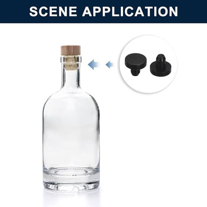 uxcell 32 Pieces Black Rubber Stopper, 6mm Plug Holes for 5.5-5.8mm/0.22-0.23" Hole - size: 5.5-5.8 mm