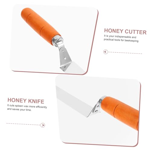 Sosoport Beginner Beekeeper Kit Beehive Tool Z-Shape Uncapping Knife Honey Extractor Scraper for Easy Random Color