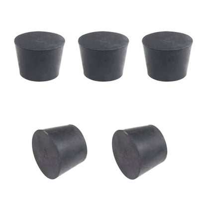 8# Black Tapered Shaped Solid Rubber Stopper for Diesel Injector Holes | 5pcs Lab Tube Stopper Size 32x42x31mm Hole Stopper - size: 8# Black