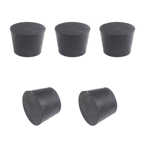 8# Black Tapered Shaped Solid Rubber Stopper for Diesel Injector Holes | 5pcs Lab Tube Stopper Size 32x42x31mm Hole Stopper - size: 8# Black