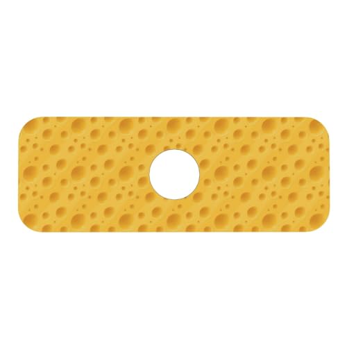 Cheese Faucet Mat For Kitchen Sink, Absorbent Countertop Protector, Quick Dry Sink Splash Guard Pad, Waterproof Draining Mat 15" X 5.5" - color: Style 6