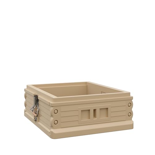 Apimaye Insulated Medium Super. Standard 10 Frame Langstroth Sized Super for bee Hives (Tan) (1)