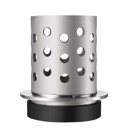 DZQ Perforated Casting Flask Vacuum Casting Stainless Steel Wall Flanged with Rubber Sprue Base(3.5" x 5") - size: 3.5" x 5", style: Height: 5in