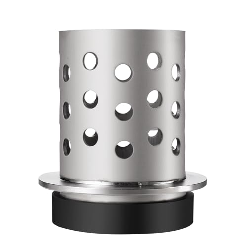 DZQ Perforated Casting Flask Vacuum Casting Stainless Steel Wall Flanged with Rubber Sprue Base(3.5" x 5") - size: 3.5" x 5", style: Height: 5in
