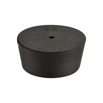 MECCANIXITY Rubber Tapered Plug 48mm to 56mm with Hole Test Tubes Bungs Stopper Black for Lab Home - size: 48mm - 56mm