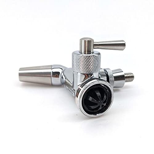 KegLand Nukatap Beverage Faucet | Patented Forward Sealing Design | Flow Control | Stainless Steel | Beer Tap | Interchangeable Spouts