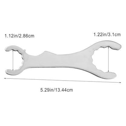 Stainless Steel Beer Faucet Wrench, Multi-Functional Kegerator Tool for Tap Tower & Coupler Nuts, Draft Beer Spanner with Dual-Size Openings for Home Brewing & Bar Maintenance (1)