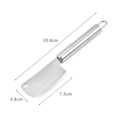Healifty 2pcs Stainless Steel Mini Kitchen Knife Chopping Cheese Spatula Butter Knife Serrated Multi-function for Home Restaurants and Catering