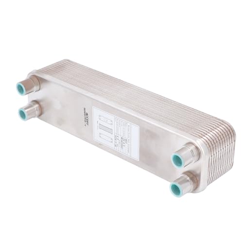 TOPINCN Plate Heat Exchanger, Stainless Steel Brazed 4.5MPa Wort Chiller with Compact Design Wort Cooler for Beer Water Laboratory Heat Exchange