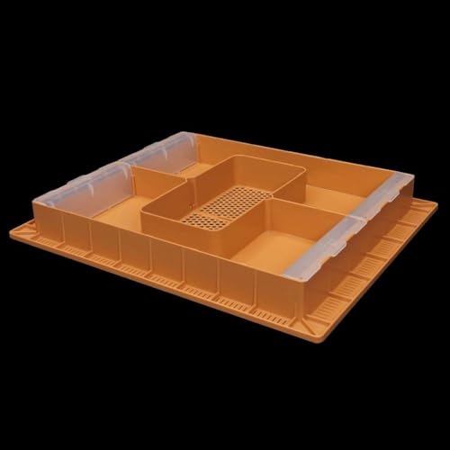Apimaye Ergo Insulated 10 Frame Bee Hive Set with New Dual Feeder! [NO Frames Included] (Tan Body Blue Entrance, Single) - color: Tan Body Blue Entrance