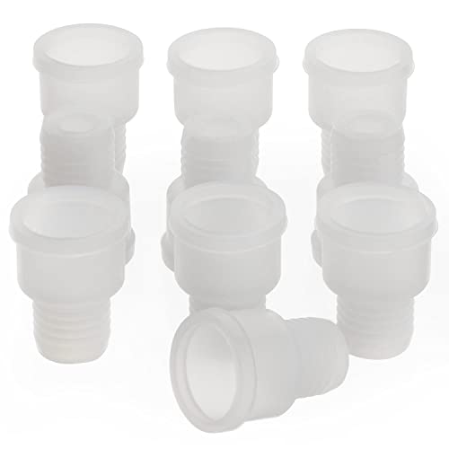 stonylab Silicone Stopper with Thread, 14# Natural Silicone Septum Stopper Fit for 14/20 Outer Joint Lab Glassware, Sleeve Type, Pack of 10 - size: 14#