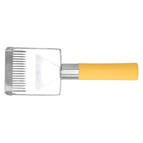 Srliya Stainless Steel Uncapping Fork, Beekeeping Honey Fork Scraper Tool with Plastic Handle, for Apiculture Supplies