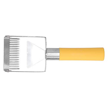 Srliya Stainless Steel Uncapping Fork, Beekeeping Honey Fork Scraper Tool with Plastic Handle, for Apiculture Supplies