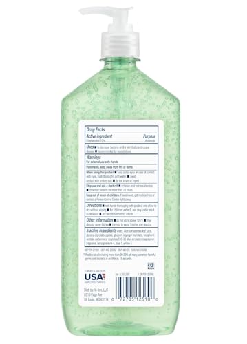 Germ-X Advanced Hand Sanitizer with Aloe and Vitamin E, 1 Liter (Pack of 4), Less Drying Moisturizing Gel, No Rinse Formula, Pump Bottle - size: 33.8 Fl Oz (Pack of 4)