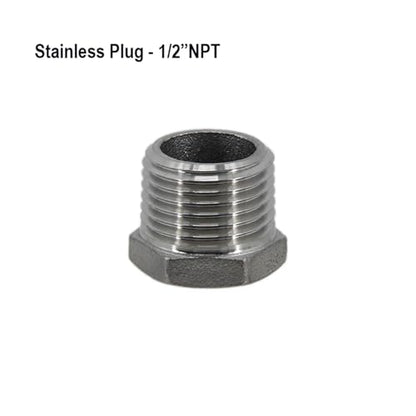 Wine Making- Home Brewing Kettle Retrofit Part Weld 1/2" NPT Coupler 304 Stainless Steel Homebrew DIY Brewing Kettle Wine Accessories(Plug)