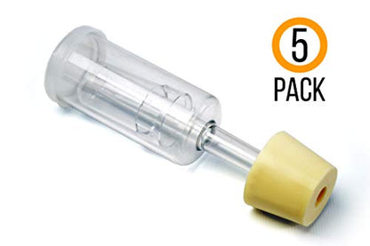 (5 Pack) Three-Piece Airlock and Drilled #6 Stopper Fermentation Beer Making Wine Making Kombucha Fits Gallon Jugs (5)