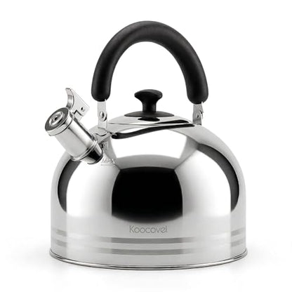 Whistling Tea Kettle for Stove Top,304 Stainless Steel Tea Kettles,6L/6.3QT Tea Kettles for Kitchen,Camping,Traveling,Portable,Fast to Boil - size: 6.3 Quarts