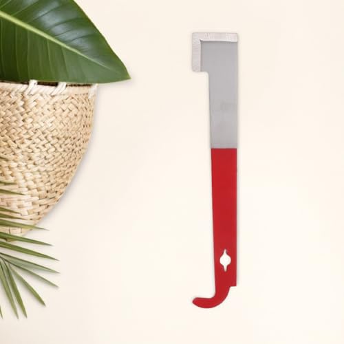 Uonlytech 3pcs Stainless Steel J-Shaped Hive Scraper and Frame Lifter Tool for Beekeeping Red Handle Hive Hook Scraper Suitable and Frame Cleaning