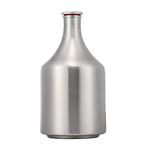 Stainless Steel Mini Beer Keg,Beer Barrel with Seal Knob Cover for Home Kitchen Brewing Beer,for Camping Hiking Homebrewing Keep Beverage Fresh,2 Liters