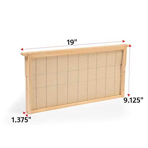 Stoney Acres Beekeeping Beehive Frame, Wired Beeswax Foundation, Deep Assembled, Honey Bee Hive, Amish Made
