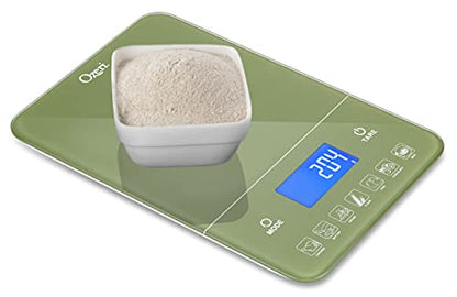Ozeri Touch III Digital Kitchen Scale with Calorie Counter, 22 lbs (10 kg), Calla Green - color: Calla Green