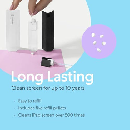 Paperlike® All-in-One Cleaning Kit - Refillable Microfiber Spray Bottle & Cleaning Solution + 5 Refill Tablets - Safe for iPad & Electronic Displays
