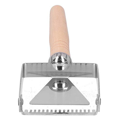 GOWENIC Uncapping Fork Honey Scraper, Thicken Wooden Handle Beekeeping Tool, Apiculture Uncapping Scraper for Honey Extraction Honeycomb Cutter