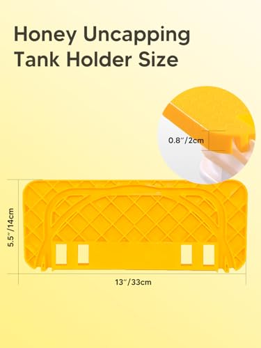 Duesu Honey Uncapping Tank Holder for 5 Gallon Round and Square Buckets | Honey Harvesting Equipment, Easy Clean Honey Uncapping Tank Bucket Scraper for Beekeeping Hive Frames Cleaning