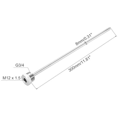 uxcell 8mm Dia G3/4 Thermowell Weldless Stainless Steel 304 with Cable Gland 300mm Length for Beer Fermenter, White - color: White, size: G3/4 x 300mm