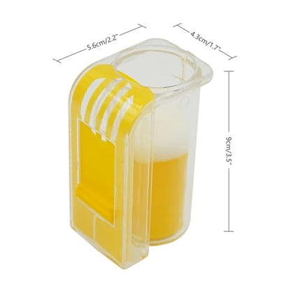 6Pcs Bee Queen Marker Bottle Mark Cage Plastic One Handed Marking Catcher with Plunger Plush Garden Beekeeping Supplies