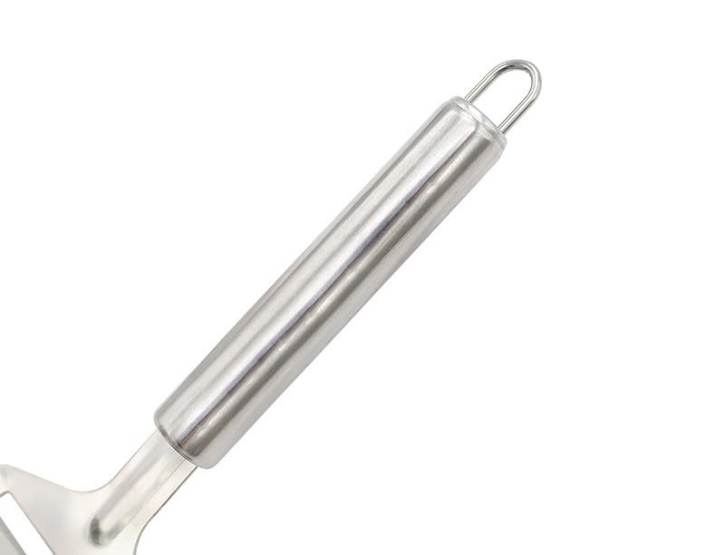 1pcs Stainless Steel Hangable Cheese Knife Heavy Duty Plane Cheese Cutter, Semi-Hard Cheese,Server for Semi-Soft (Silver)