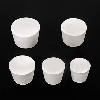 5 Pieces (5 Assorted Sizes) #6 - #10 Solid Rubber Stoppers,Each Size One Assortment