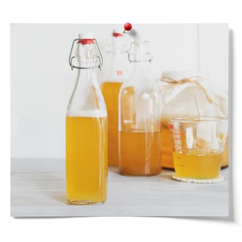 Fermentaholics 2 One-Gallon Glass Kombucha Jars & Breathable Muslin Cloth Covers, and Rubber bands | 2 Pack Gallon Jars | Perfect SCOBY Home - Brew Their Own Kombucha | American-Made Jar