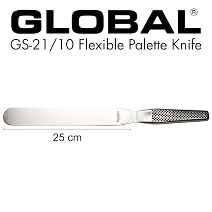 Global 10 inch Straight Spatula, Stainless Steel, GS-21/10 - size: 10-Inch