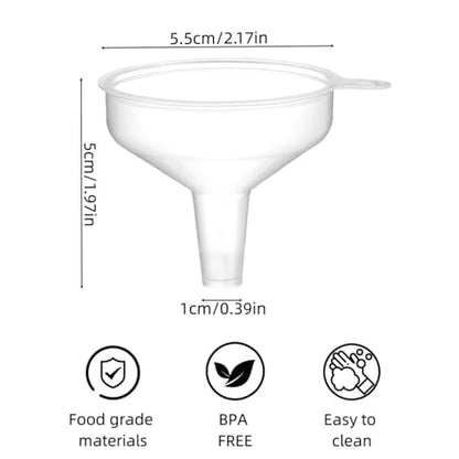 Small Funnel 4 Pack Food Grade Funnel Easily Transfer Liquids Granules Powders Funnels for Kitchen use Filling Bottles Water Bottle Funnel Lotion Essential Oils