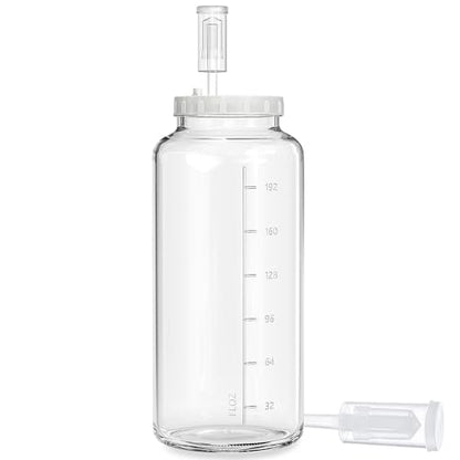 2 Gallon Glass Jar with Airtight Lid, Wide Mouth Wine Making Supplies with 2 Airlocks(7600ML), Pickle Jar, Gallon Fermentation Jar with Clear Scale Marks for Home Brew, Kombucha, Cider, Beer