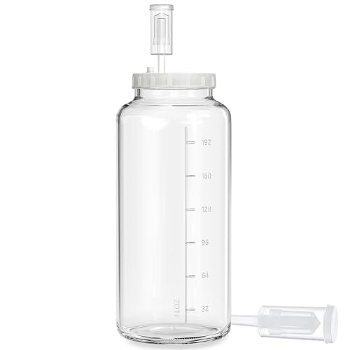 2 Gallon Glass Jar with Airtight Lid, Wide Mouth Wine Making Supplies with 2 Airlocks(7600ML), Pickle Jar, Gallon Fermentation Jar with Clear Scale Marks for Home Brew, Kombucha, Cider, Beer