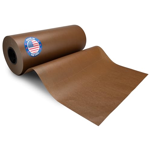 IDL Packaging 18" x 900' Brown Wet Wax Paper Roll - Food-Safe Extra Water Resistant Paper for Meat and Fish - Freezer/Butcher Material for Packing, Storing, Transportation, Freezing Food - size: 18" x 900 feet