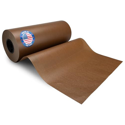 IDL Packaging 18" x 900' Brown Wet Wax Paper Roll - Food-Safe Extra Water Resistant Paper for Meat and Fish - Freezer/Butcher Material for Packing, Storing, Transportation, Freezing Food - size: 18" x 900 feet