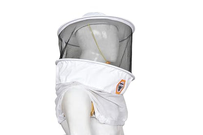 Beekeeping Veil Hat for Beekeepers 360° Protective High Visibility Mesh Breathable Ventilated Design Secure Elastic Fit (BP-105 White-1 Pack Veils) - color: White, size: 1-pack